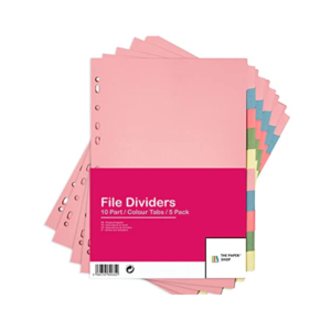 5 Part A4 Dividers - 10 units