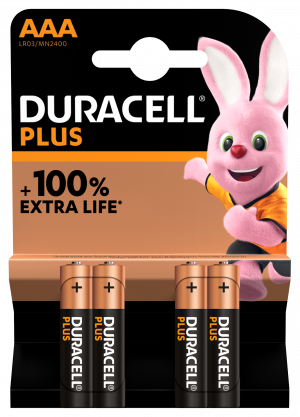 Duracell  2400 {AAA} Battery Pack of 4's (10) - Plus Power