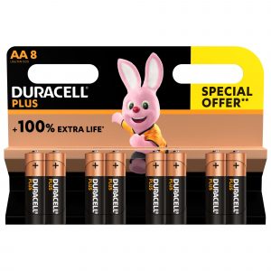 Duracell Plus Power AA 1500 8's  (12)
