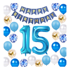 Balloons - Birthday Boy 15's - 5 Units