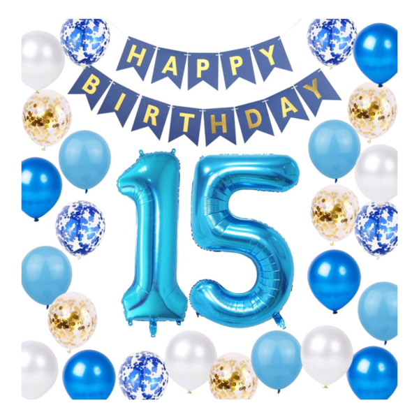 Balloons – Birthday Boy 15’s – 5 Units