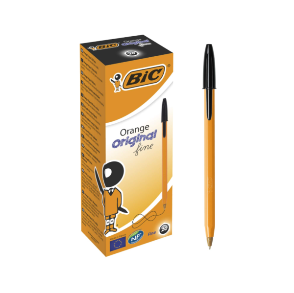 Bic – Biro Black Fine – 20 in a pack