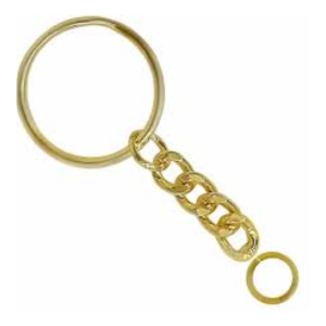 Bonanza - Metal Keyrings  with Thick Chain- 12 units