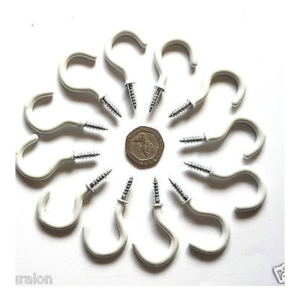 Duralon - White Cup Hooks {9} 12 x 3's