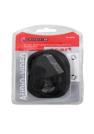 Scart to Scart Plug 21 Pin (1 Metre)