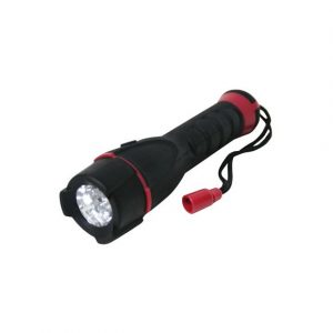 Medium Rubber LED Torch Carded (D2221) - 6 Units
