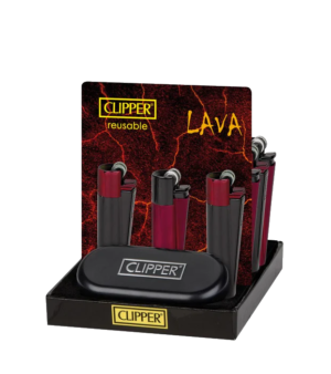 Clipper Metal Lava Lighters Display - 12 units [CM0S110UK]