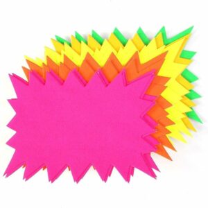 Fluorescent Board 75 x 100mm OBS60 (10 x 40 mixed colours)