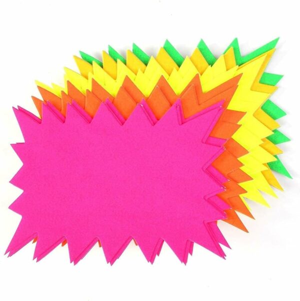 Fluorescent Board 75 x 100mm OBS60 (10 x 40 mixed colours)