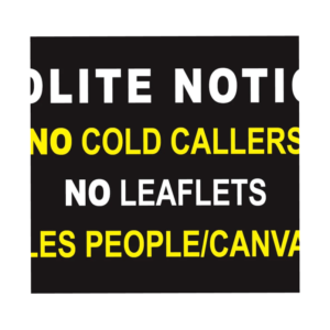 No Canvassers Sign - 6 units