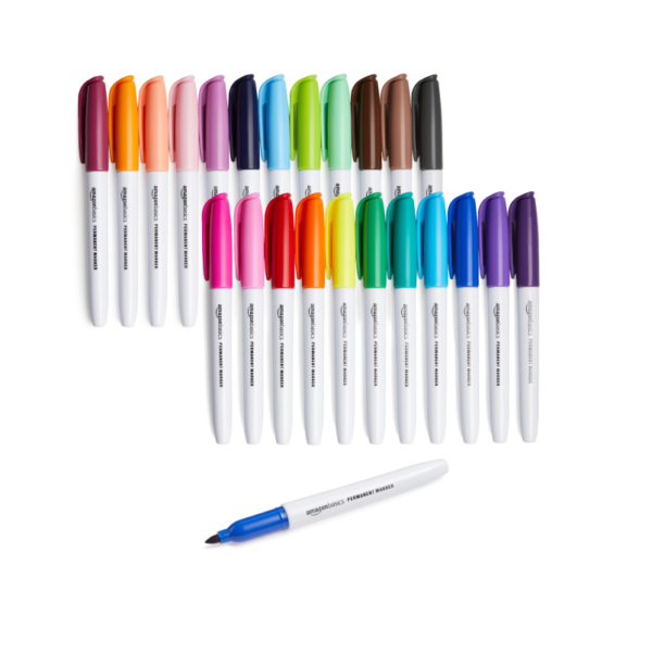 Permanent Markers Assorted – Pack of 24