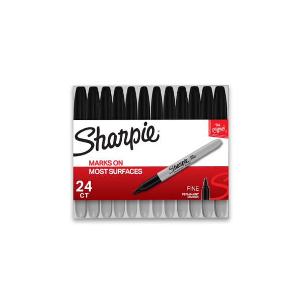 Permanent Markers Black – Pack of 24