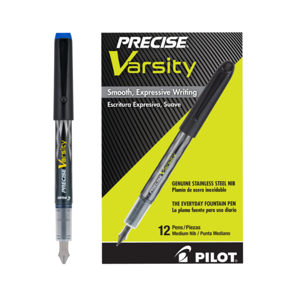 Pilot V Disposable Fountain Pen – Blue – 12 units