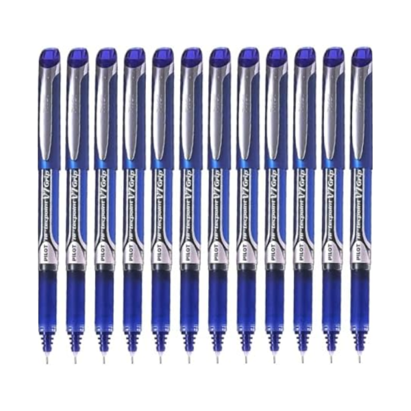 Pilot V7 Grip Pen (Fine) – Blue – 12 units