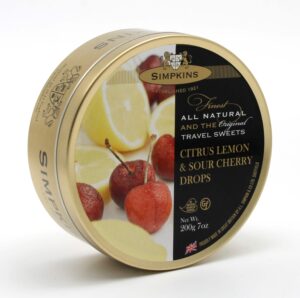 Simpkins Citrus/Lemon & Sour Cherry Travel Sweets 6's