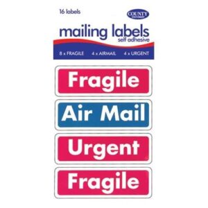 Mailing Labels - Fragile/Airmail/Urgent - 12 units