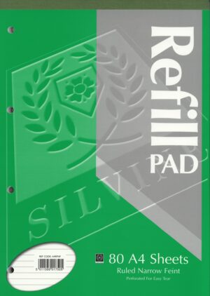 A4 Pads - Dark Green - 80 Sheets Lined Ref. A4RPNF - 6 units