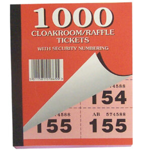 Cloakroom Tickets 1-1000 - 6 units
