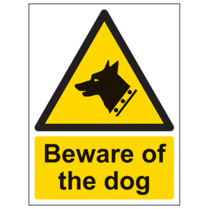 Beware of the Dog Sign - 6 units