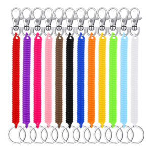 Spiral Keyrings - Multi Colour - 12 units