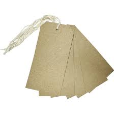 Strung Tags 36mm x 53mm - Pack of 100 x 10 units