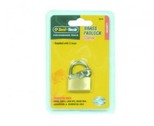 Brass Padlocks Carded Medium 30mm - 12 units