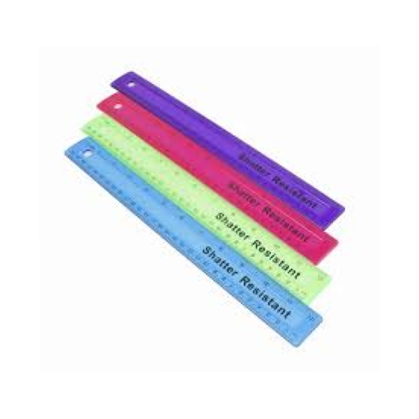 Tiger – 12” Shatter Resistant Ruler – 12 units