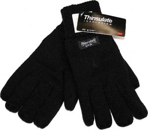 Mens Thinsulate Knitted Gloves - GL130BK (12)