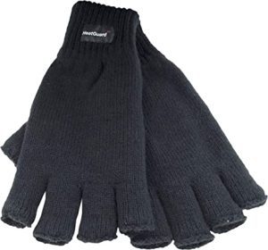 Mens Thinsulate Fingerless Gloves - GL131BK (12)