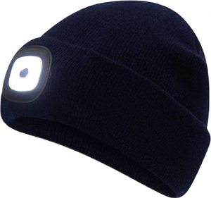 Black Beanie Hat with LED Light - GL621 (12)