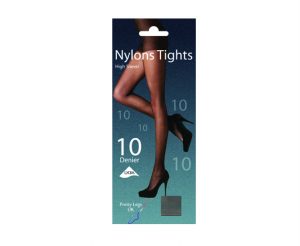 Nylons 10 Den Tights Nearly Black (S/M)(06) - 6 Units