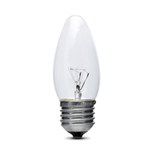 Candle Bulb 25W Normal Screw On E27 Clear - 10 Units