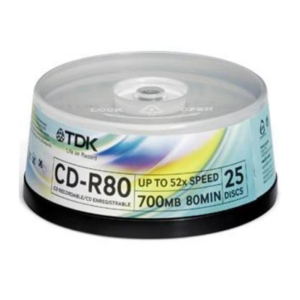 TDK CD - R80 Spindle 25's - 8 units