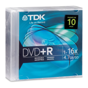 TDK DVD-R Spindle (10 x 10's)
