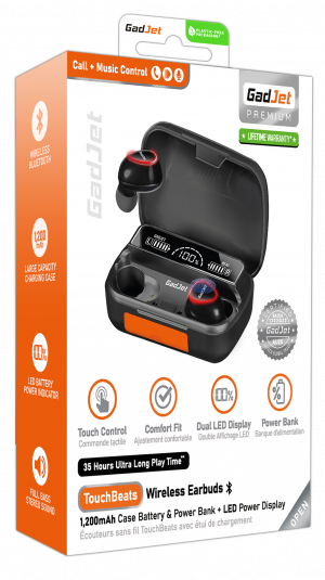 GadJet TouchBeats Wireless Earbuds AU25