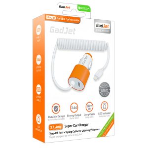GadJet Super In-Car Charger + Lightning Cable CH10