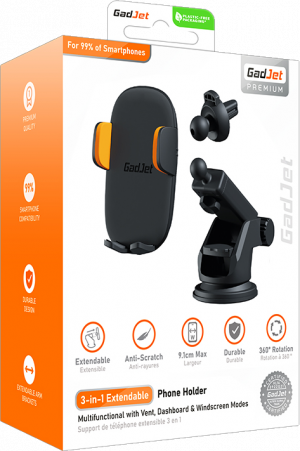 GadJet Slide-in Holder Vent + Dashboard + Windscreen HL14