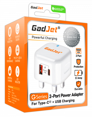 GadJet G-Series 2-Port Power Adapter Type-C + USB CH33