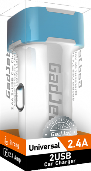 GadJet 2-USB Car Charger ( 16) CH35