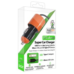 GadJet Super In-Car Charger + Micro USB Cable CH14