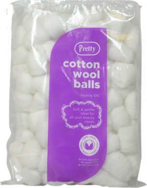 Cotton Wool White Balls (12 x bag of 100)