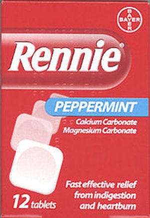 Rennie Peppermint (Red) (12 x 24 Tablets)