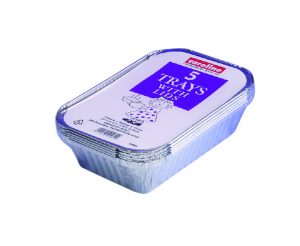 Takeaway Foil Containers with Lids Long 1002, 6's - 12 units