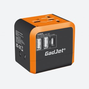 GadJet  3-Port Travel Adapter Type-C + 2-USB CH34